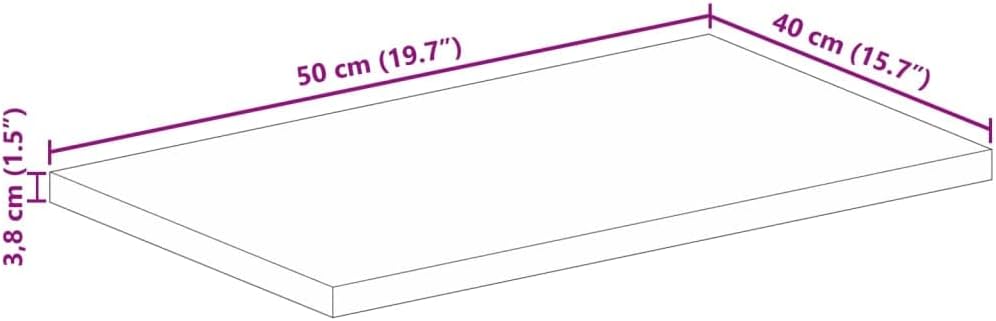 vidaXL Tischplatte, Holzplatte für Esstisch Couchtisch, Massivholzplatte Rustikales Design, Ersatzti