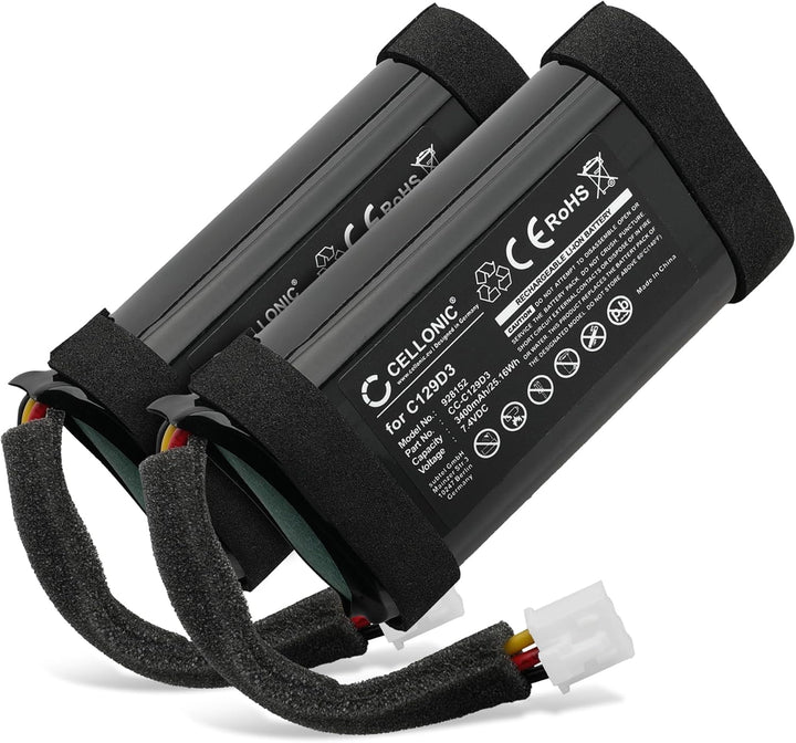 CELLONIC, Lautsprecherakku kompatibel mit Bang & Olufsen BeoPlay A1 (3400mAh, 7.4V) 2X Ersatzakku C1