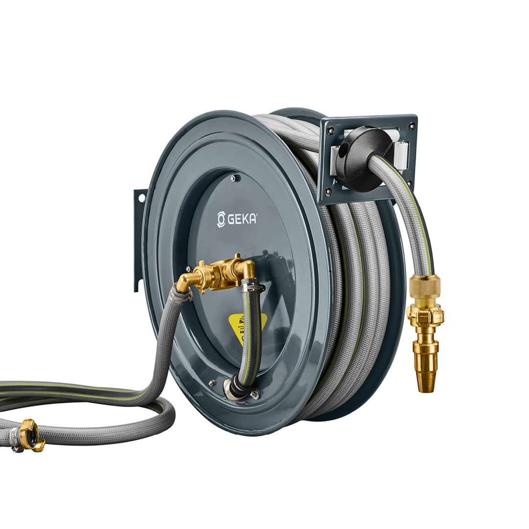 GEKA plus Automatischer Schlauchaufroller PA20SK (robuster Schlauchaufroller, Stahlkonstruktion, aut