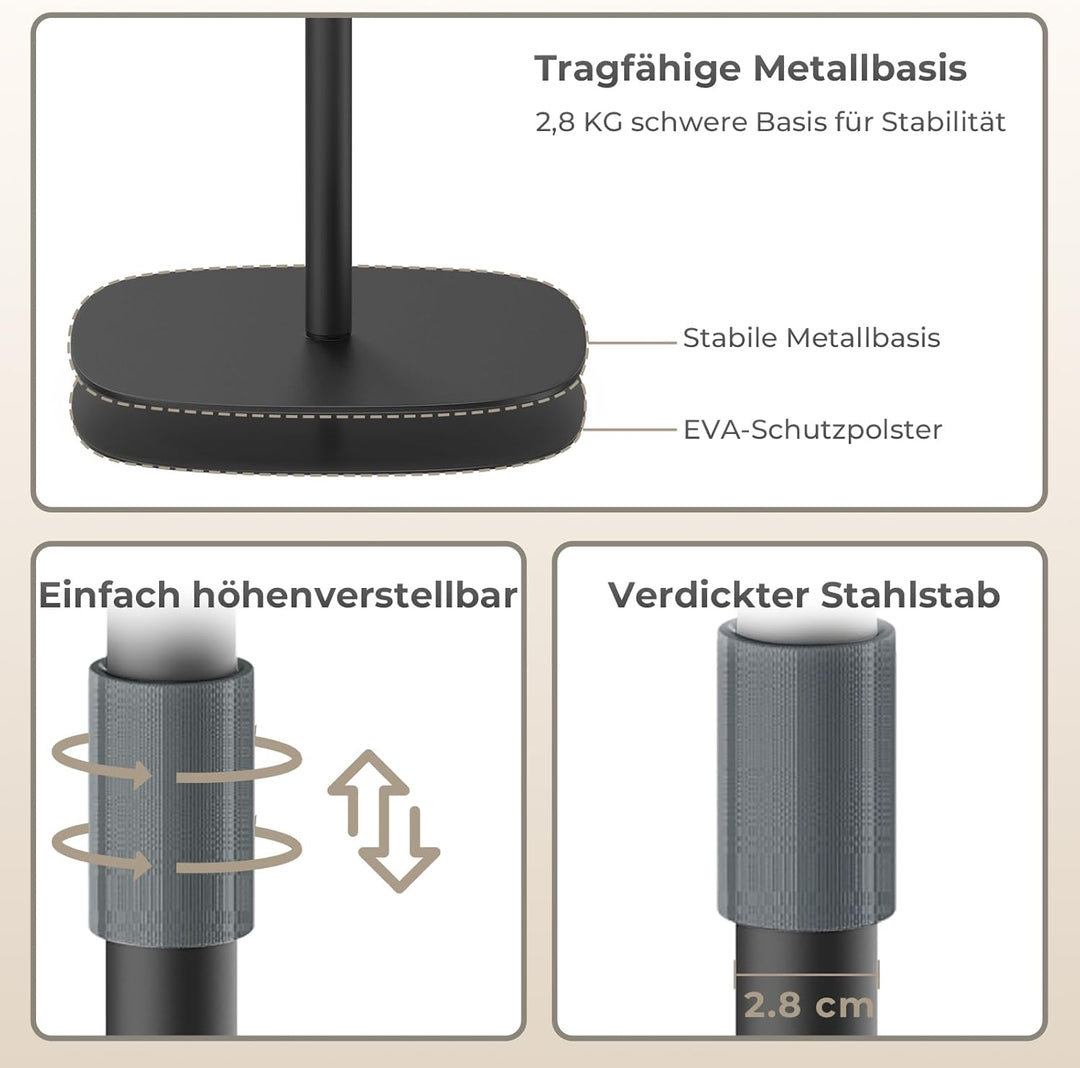 Tragbarer Laptop-Ständer, höhenverstellbarer Beistelltisch für Sofa/Nachtschrank, eleganter Holz-Red
