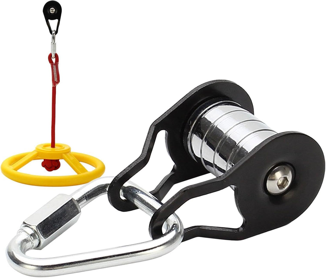 slackl-ine Seilrolle Für Slider, Ziplin-e-Set Für Kinder Mit 5 Rollen -ja-Slider Stahlseilrolle Star