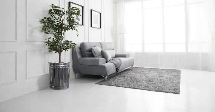 Jinfa 1 Retrodesign Metalleimer mit Griffen und Deckel + 30 Müllbeutel | Zink | 62L 1 Mülleimer 62L