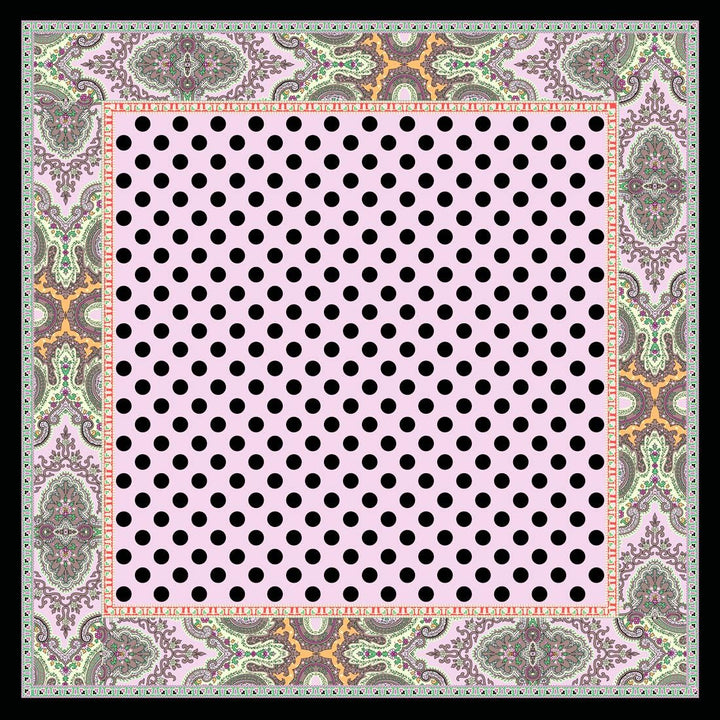 Lorenzo Cana Damen Seidentuch aufwändig bedruckt Tuch 100% Seide 70 x 70 cm harmonische Farben Damen