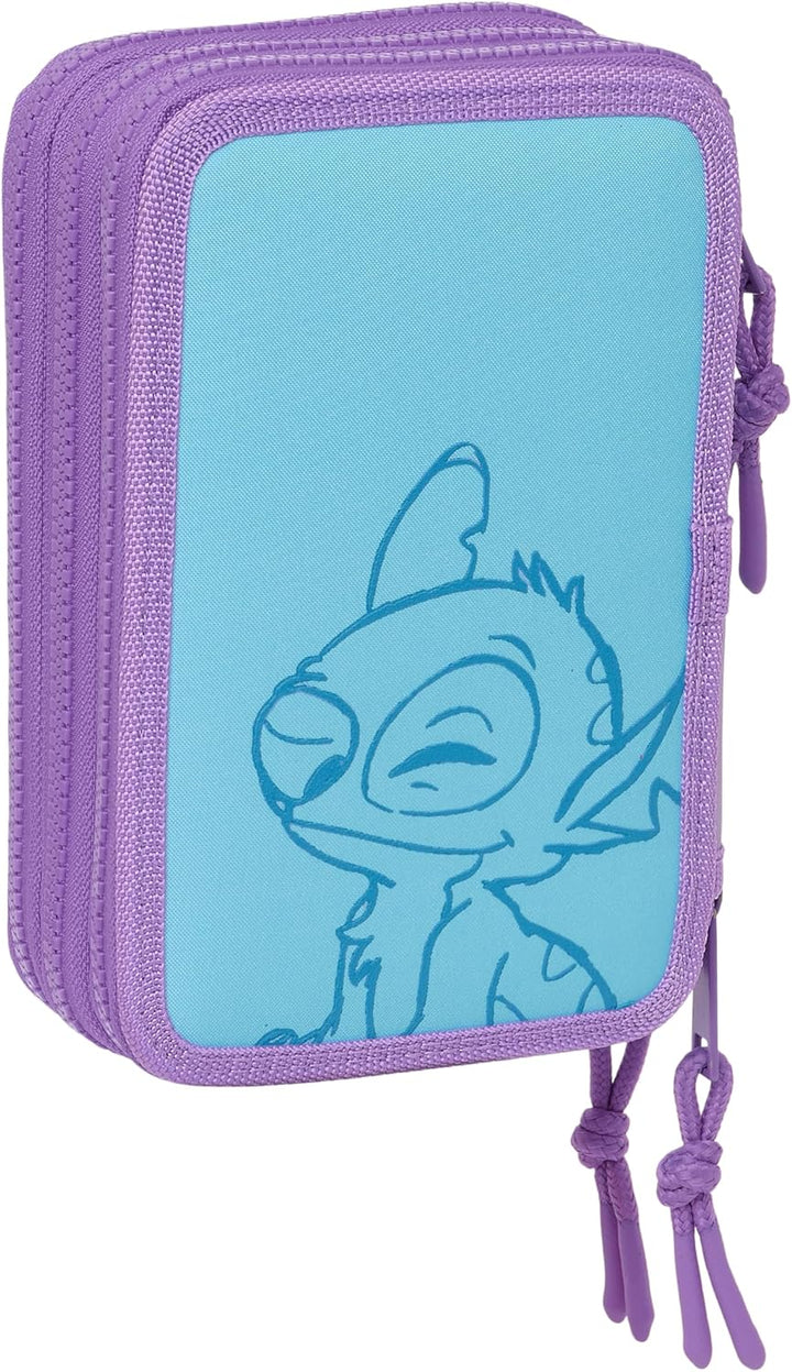Stitch Sweet Schulmäppchen mit 36 Utensilien, Federmäppchen für Kinder, ideal für Kinder von 5 bis 1