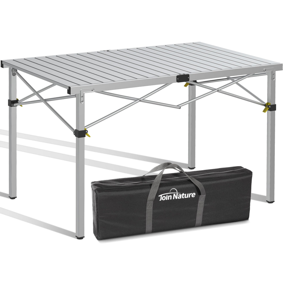 Campingtisch Klappbar Bis 100KG mit Tragetasche Alu Klapptisch für 6 Personen - Roll Up Camping Tisc