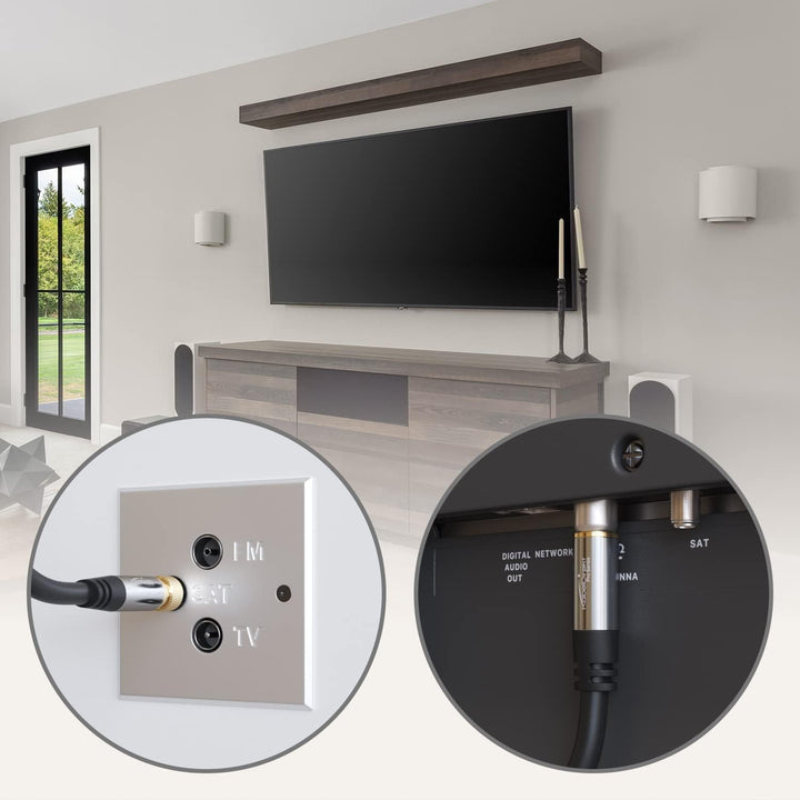 KabelDirekt – 4K SAT Kabel &amp; Antennenkabel, Koaxialkabel – 10m – In Deutschland entwickelt (TV-Kabel