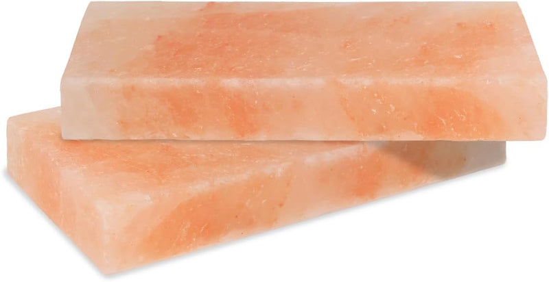 Jopassy 2er Pack L Salzstein zum Grillen, 20x10x2,5cm Salz Grillsteine, Wiederverwendbar Salzgrillst