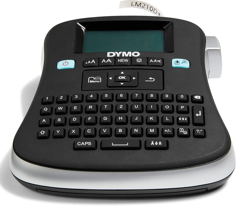 DYMO LabelManager 210D Beschriftungsgerät | Etikettiergerät mit QWERTZ Tastatur & grossem Grafikdisp