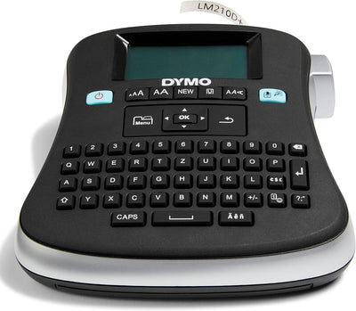 DYMO LabelManager 210D Beschriftungsgerät im Koffer | Etikettiergerät mit QWERTZ Tastatur & grossem