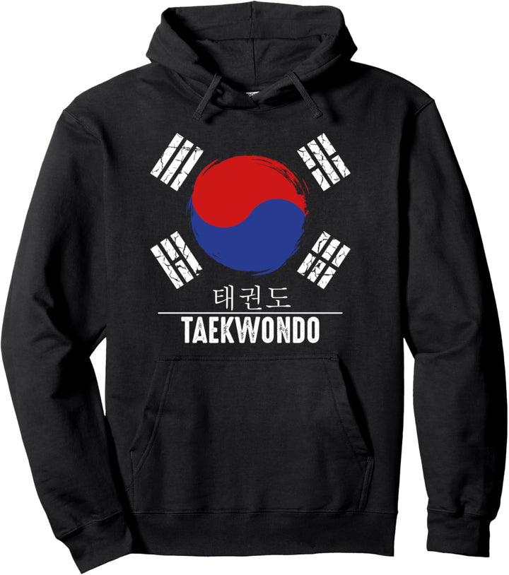 Taekwondo Koreanische Kampfkunst Kampfsport Südkorea Flagge Pullover Hoodie