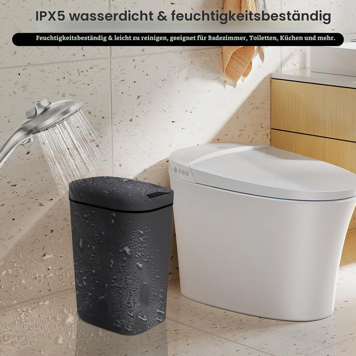 2 Stück Automatischer Mülleimer mit Sensor, 12 l, Kücheneimer mit Bewegungssensor, Kunststoff, elekt
