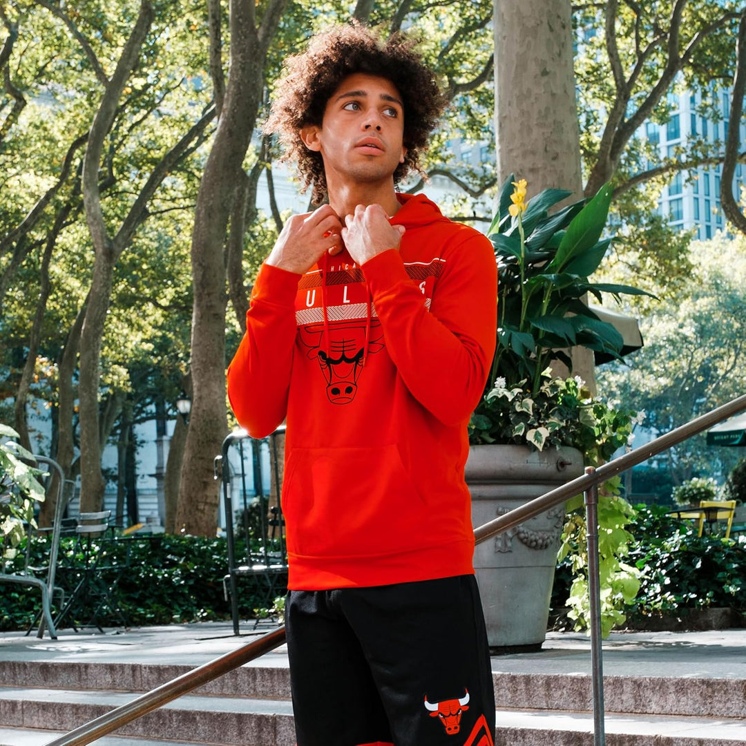 NBA Herren Fleece Hoodie Pullover Sweatshirt Poly Midtown, Herren, Midtown Hoodie S Blaugrün, S Blau