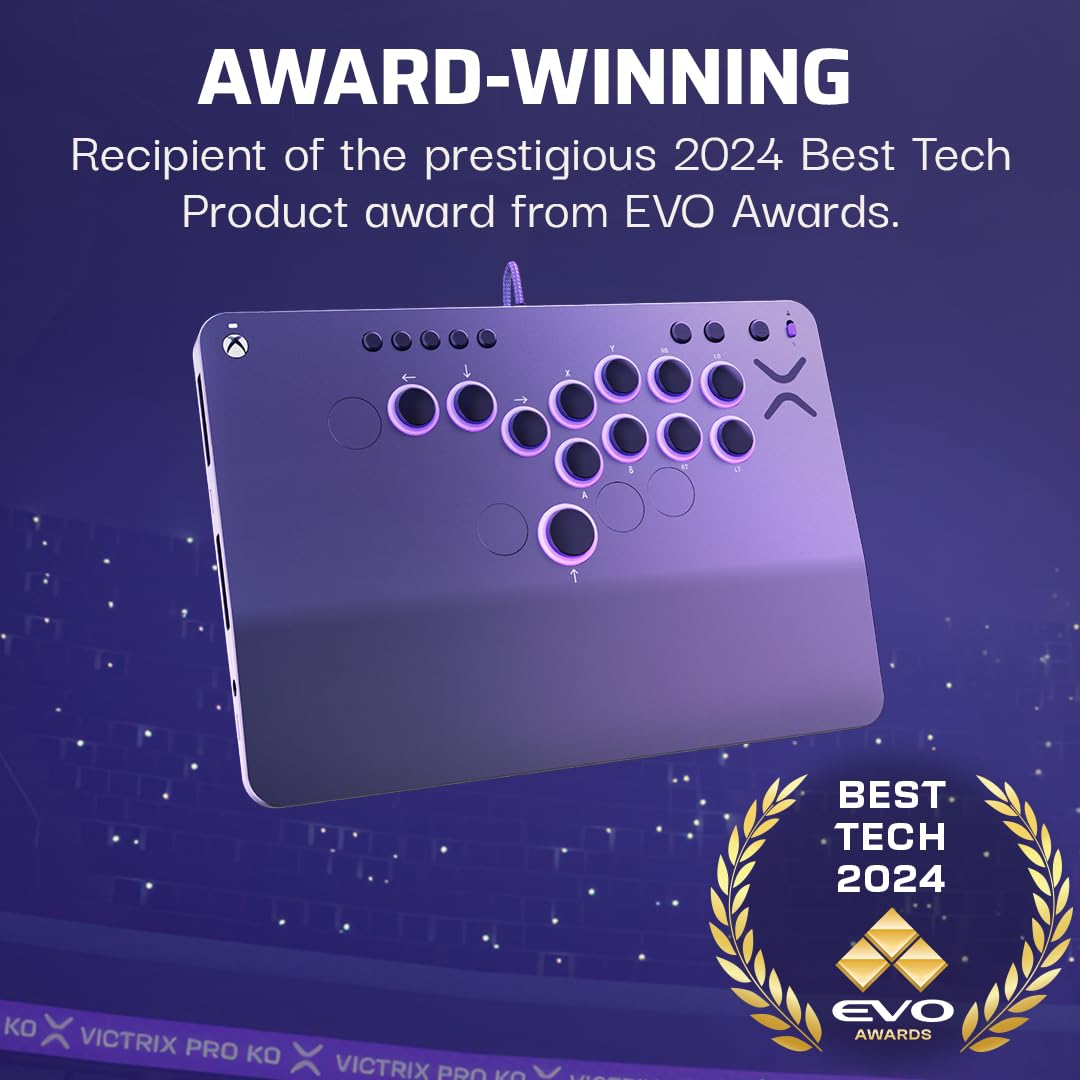 Turtle Beach Victrix Pro KO Leverless All Button Fight Stick, Officially Licensed for Xbox Series X|
