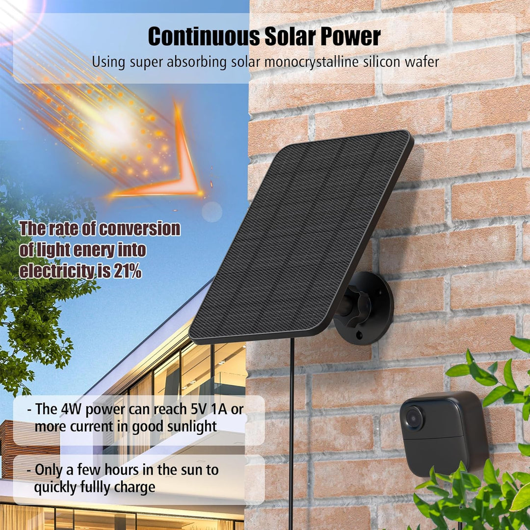 3 Pack Solarpanel für Blink Kamera Outdoor, 4W Solarmodul Compatibel mit Blink Outdoor Camera 2K, 4(