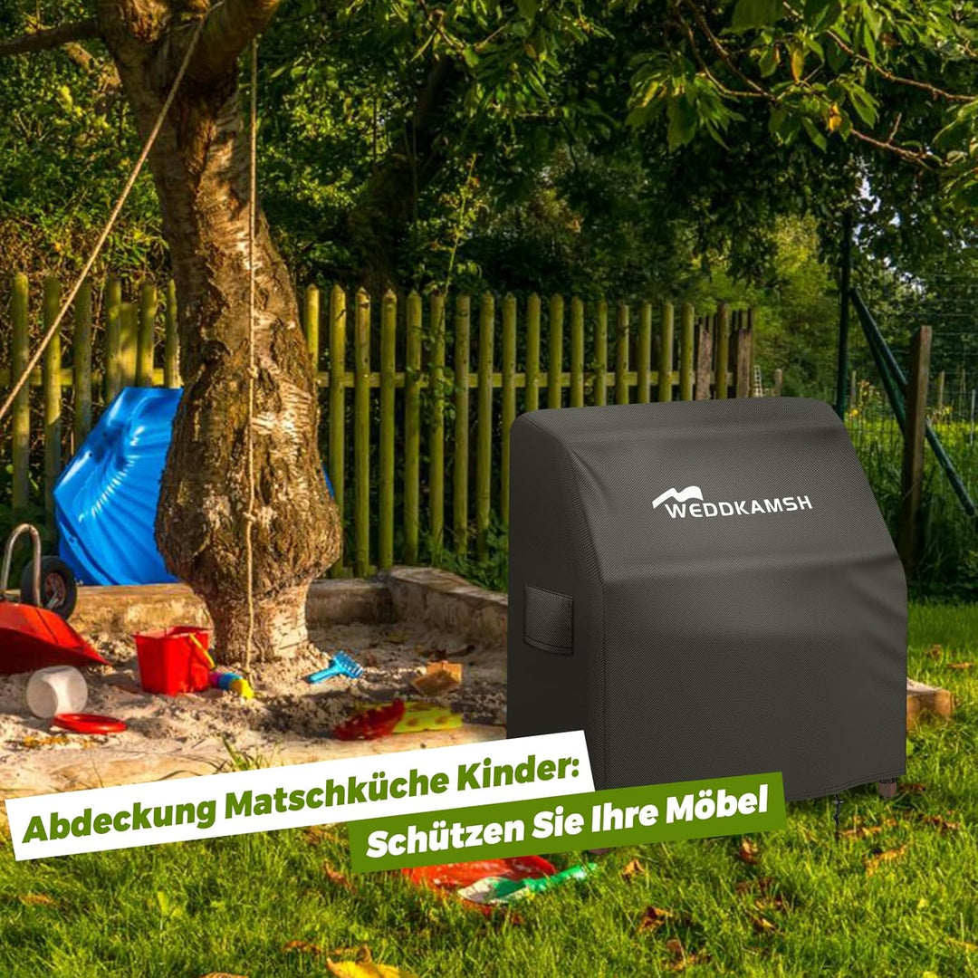 Matschküche Abdeckung 110x50x90cm (WxTxH), Abdeckung Matschküche Kinder Outdoor Schutzhülle für Outd