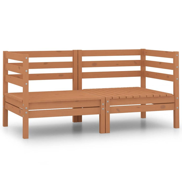 vidaXL Garten Ecksofas 2 STK., Modular Gartenmöbel, Sofa Lounge Sessel für Garten Terrasse Balkon, G