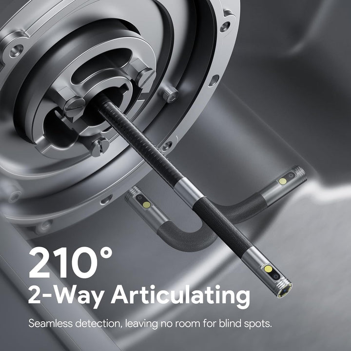 DEPSTECH Dual Lens Endoskopkamera mit Licht, 8,5mm Endoskop Beweglicher Kopf, 210° Drehbar Inspektio