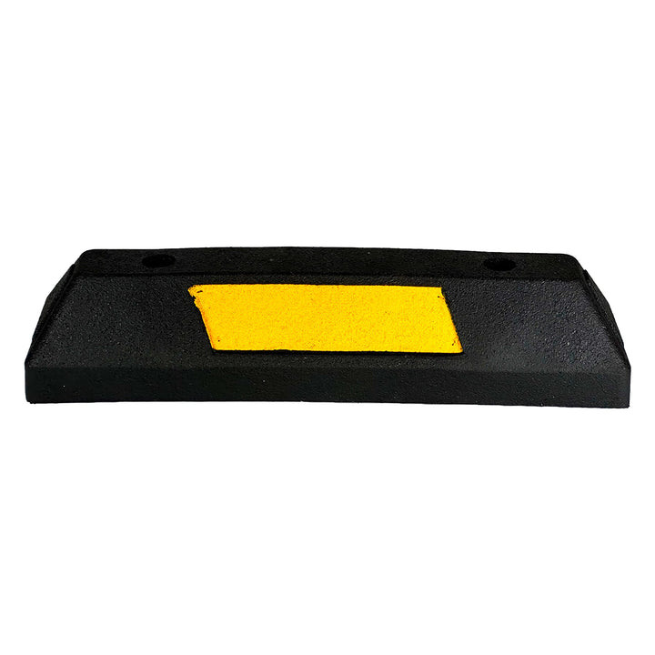 UvV Wheel HPK20 Parkstopper, Radstopp schwarz, gelbe Reflektoren -55 cm Gummi Parkplatzbegrenzer ink