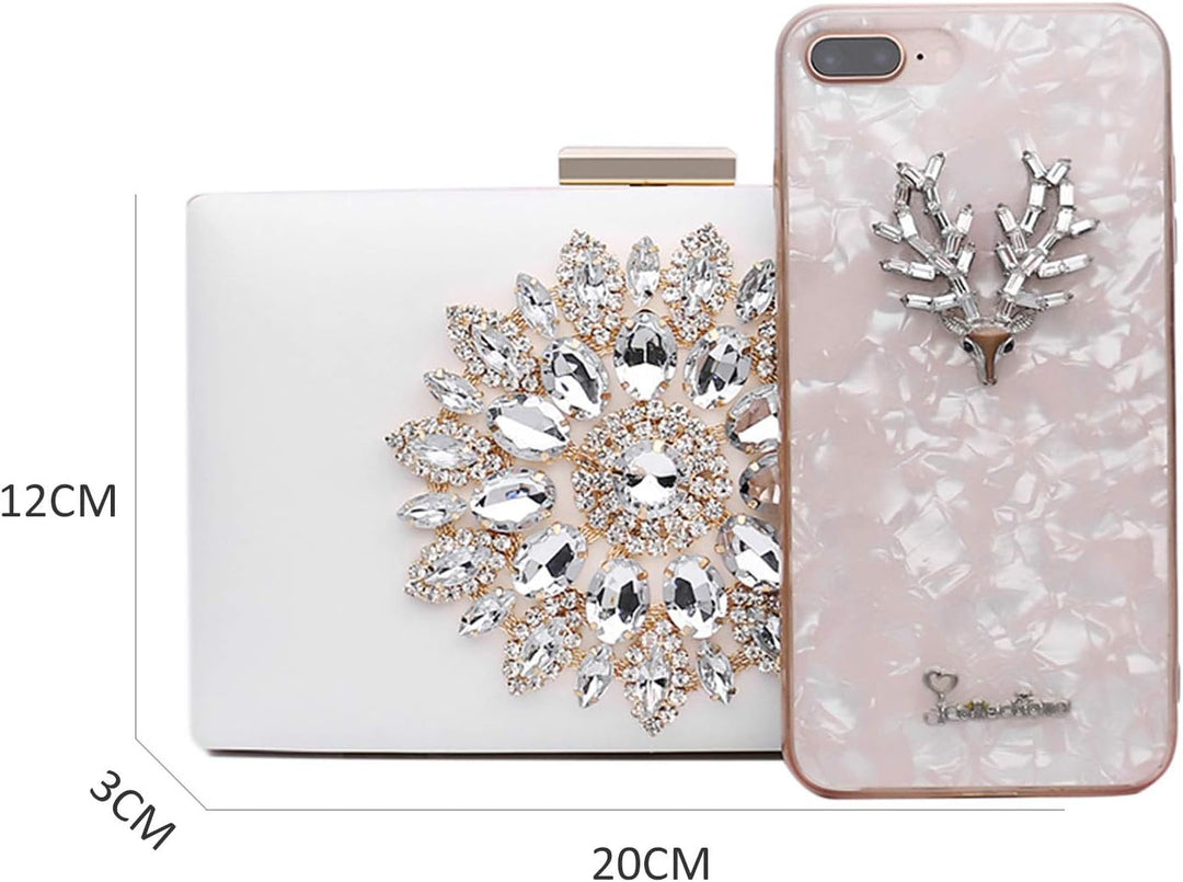 Jywmsc Damen Clutch mit Kette Party Hochzeit Handtasche für Braut Abendtasche Umhängetasche Handtasc