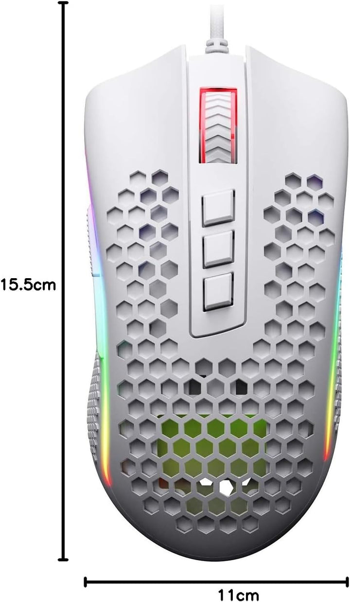 Redragon M808 Storm Leichtgewicht RGB Gaming Maus, 85g Ultraleichte Waben Design - 12.400 DPI Optisc