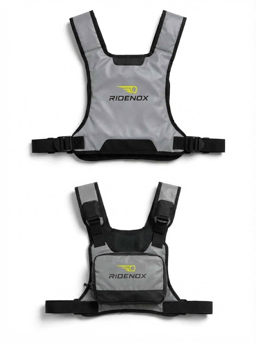 reflektierenede Chest Bag ideal für Motorrad und Radfahrer, mit magnetischen Seitenverschlüssen und