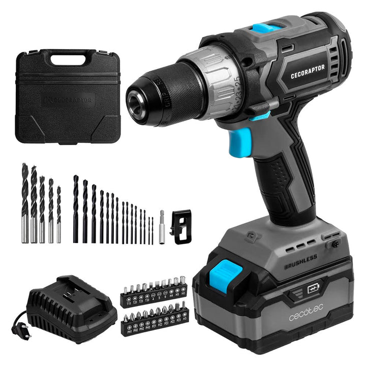 Cecotec Bohrmaschine CecoRaptor Perfect Drill 4020 Brushless Ultra. 20 V 4.000 mAh Akku-Bohrschraube