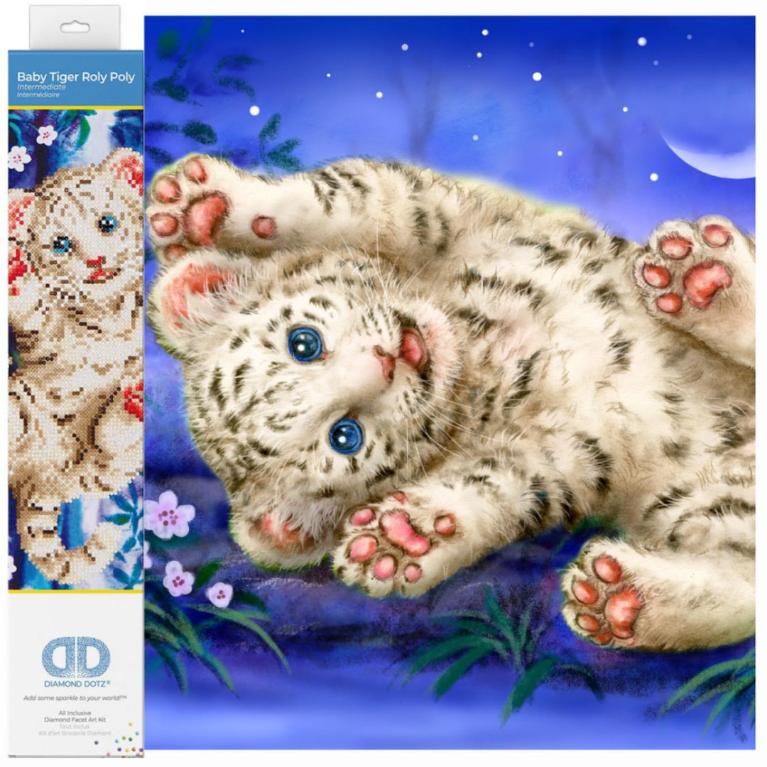 DIAMOND DOTZ DD5.005 - Original 5D Diamond Painting Set Baby Tiger, Kreativset mit 4.712 Diamant Mos