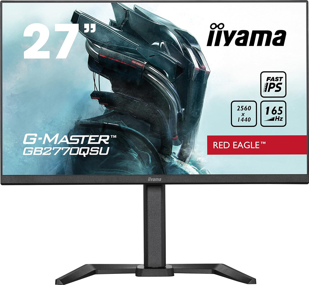 iiyama G-MASTER Red Eagle GB2770QSU-B5 68,5cm 27 Zoll Fast-IPS LED Gaming Monitor WQHD HDMI DP USB3.
