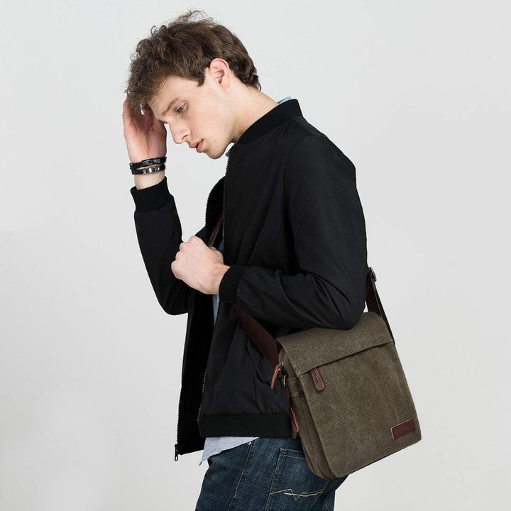 FANDARE New Umhängetasche Herren Studenten Reisen Postbote Crossbody Bag Grosse Kapazität Multi-Tasc