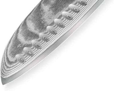 Samura Damasco Coltello da cucina giapponese professionale Santoku 180mm / 7"Manico G-10 Durezza 61
