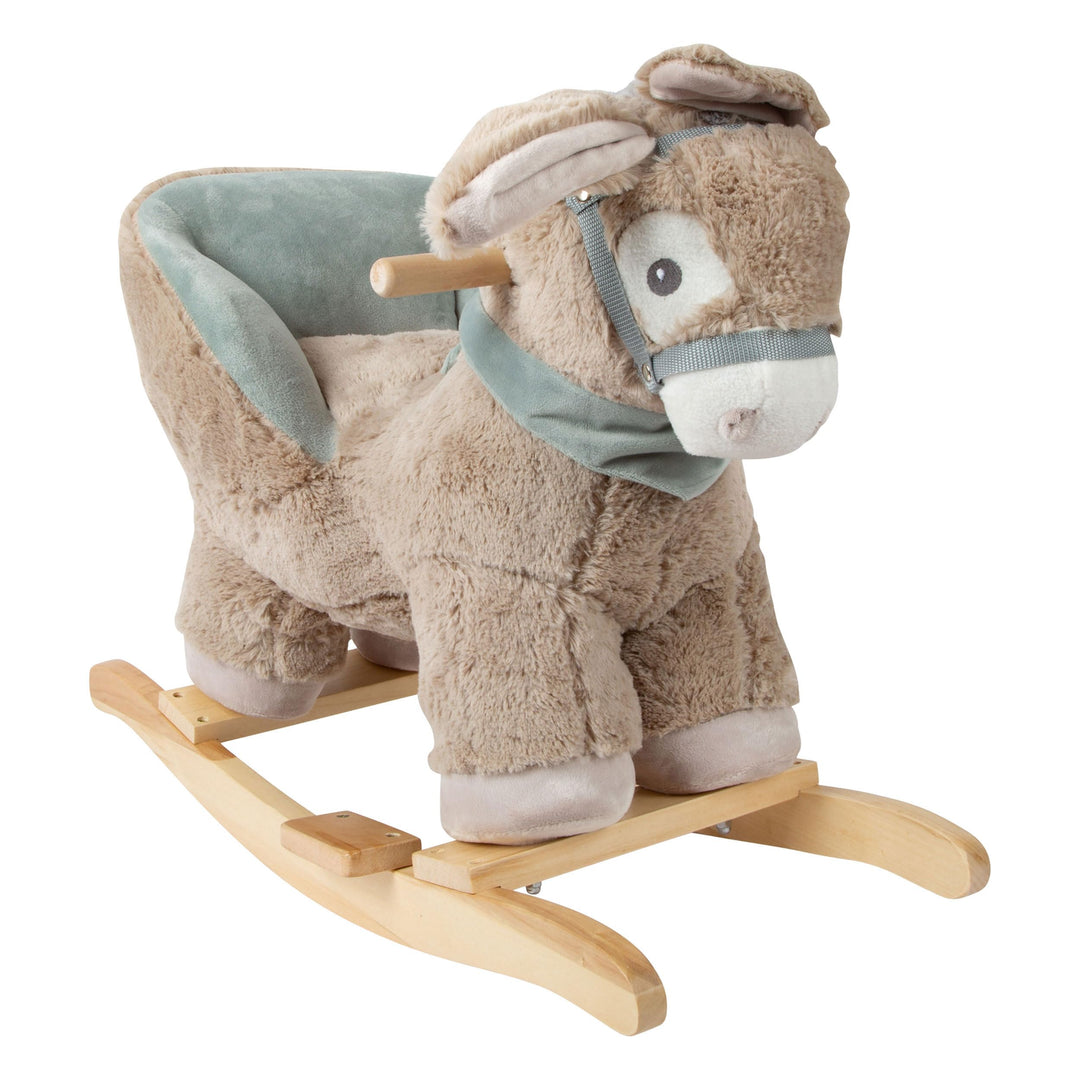 small foot Schaukeltier Esel mit Sitz, für Kinder ab 12 Monaten, aus Plüsch und Holz und mit Griffen