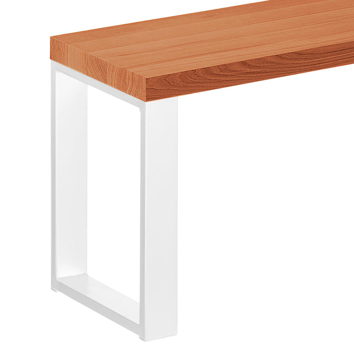 LAMO Manufaktur Sitzbank Esszimmer Holzbank 30x80x47 cm, Möbelfüsse Simple Weiss/Dunkel, LSB-01-A-00