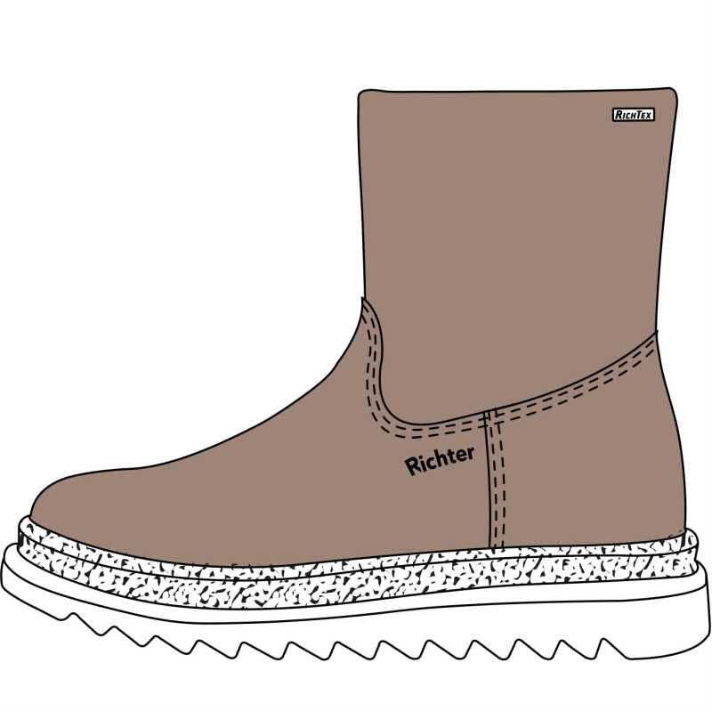 Richter Kinderschuhe Mädchen Anna Halblange Stiefel 29 EU Chestnut, 29 EU Chestnut