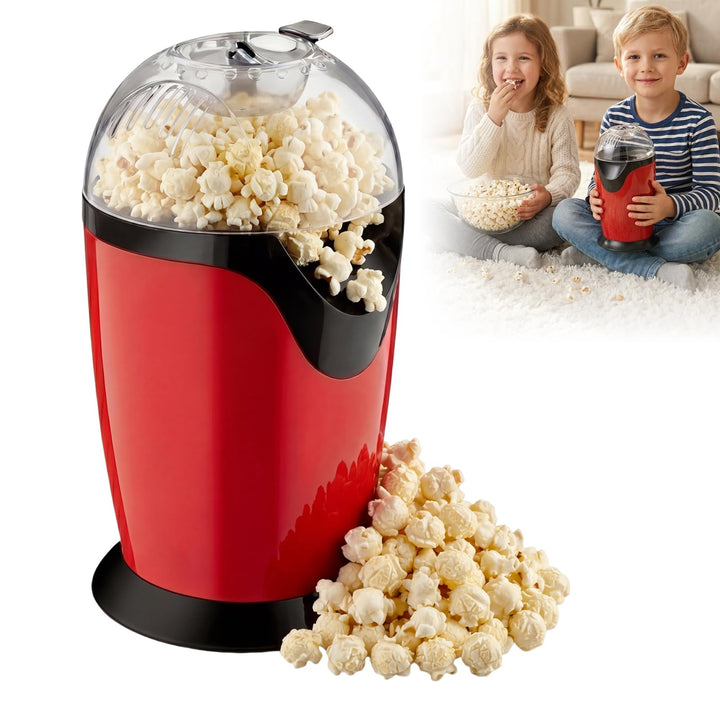 Popcornmaschine,1200W 220V Heissluft Popcorn Maker,Elektrische Popcorn Maschinen,Retro Popcorn Maker