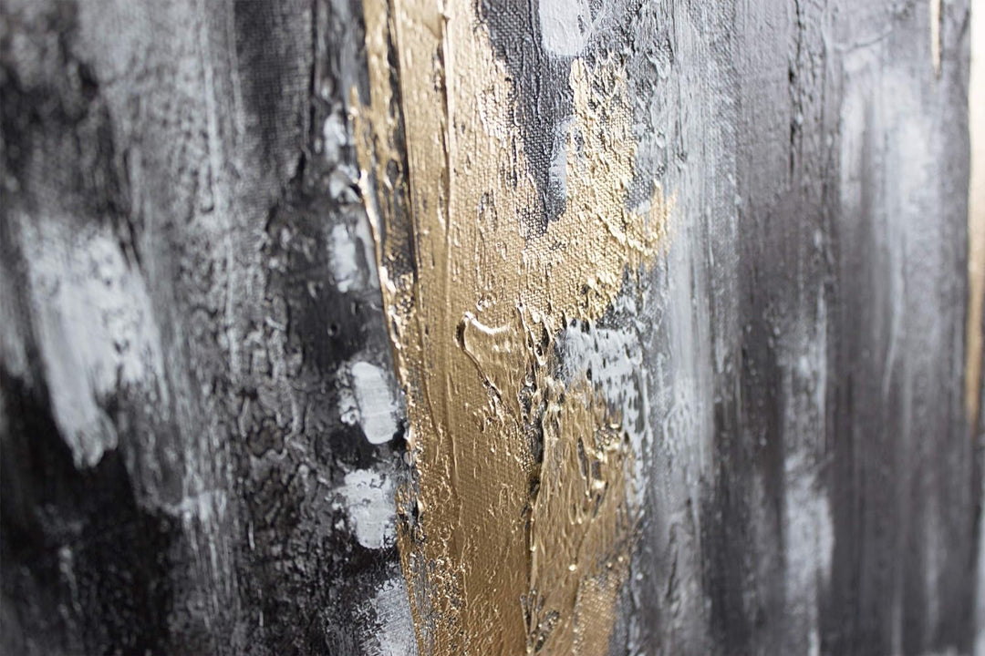 YS-Art Abstrakt Stil Acryl Gemälde auf Leinwand Filmstreifen handgemalt Wandbilder Wohnzimmer modern