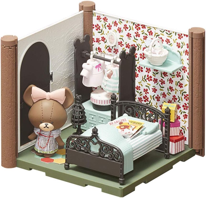 Bandai – Haco Room – Set für Jackies Zimmer – 55 Teile zum Zusammenbauen – Puppe Jackie, Zimmer und
