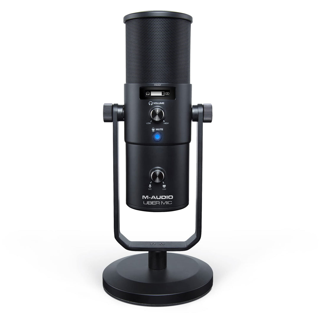 M-Audio Uber Mic - USB Kondensator Mikrofon für Gaming, Streaming, Podcast, Studioaufnahmen, mit 4 R