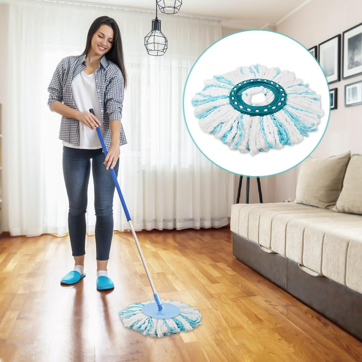 4 Stück Ersatzkopf für Leifheit Clean Twist Disc Mop Micro Set,2-Faser-System für Leifheit Clean Twi