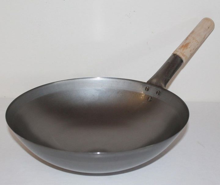 Wok ca. 35 cm Durchmesser mit rundem Boden für Gas, Gastronomie, Wokpfanne
