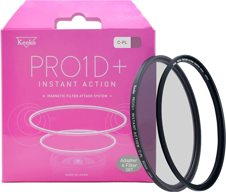 Kenko PRO1D+ INSTANT Action C-PL&Adapter Ring Set 77mm Magnetic Effect Filter C-PL Set 77mm, C-PL Se