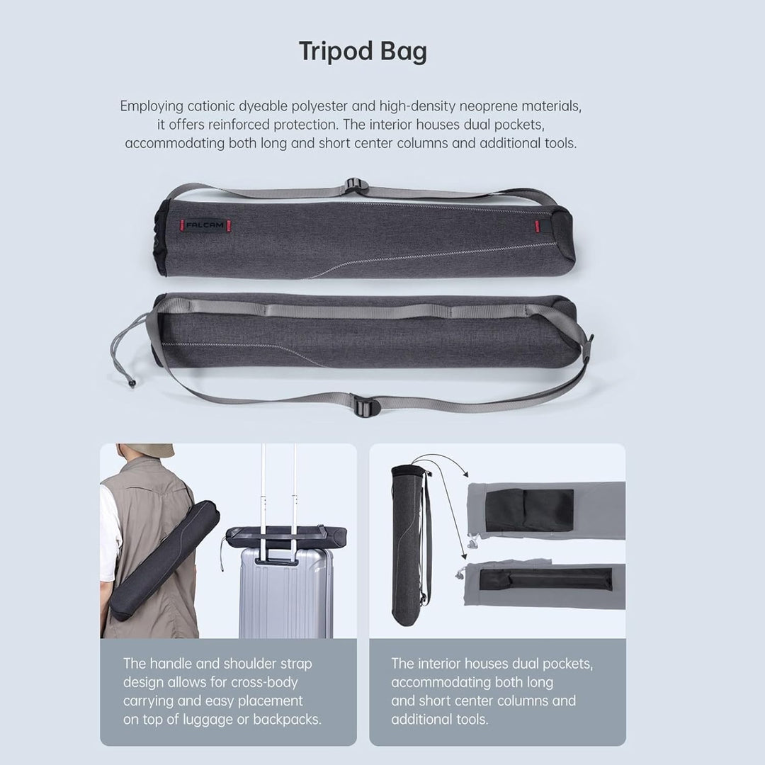 Falcam TreeRoot 61" F38 Pro Quick Lock Reise-Kamerastativ, mit 360-Grad-Dämpfungs-Kugelkopf, Tragkra