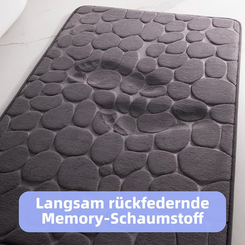 chakme Badematte Memoryschaum Badteppich Saugfähige Badvorleger Badezimmerteppich Duschmatte Deko Fu