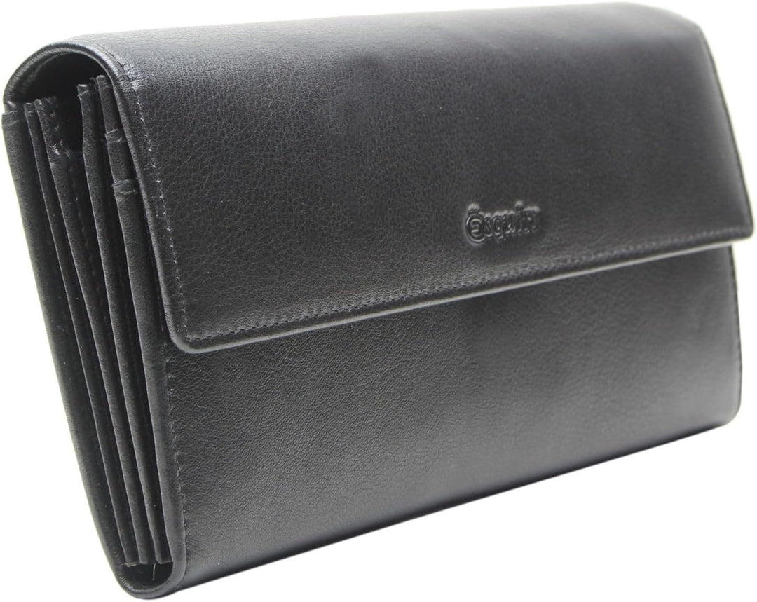Esquire Viktoria Geldbörse RFID Leder 18,5 cm Schwarz Einheitsgrösse, Schwarz Einheitsgrösse