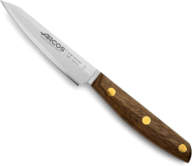 Arcos Serie Nordika - Gemüsemesser | Schälmesser - Edelstahl NITRUM - Klinge 100 mm - Ovengkol Holzg