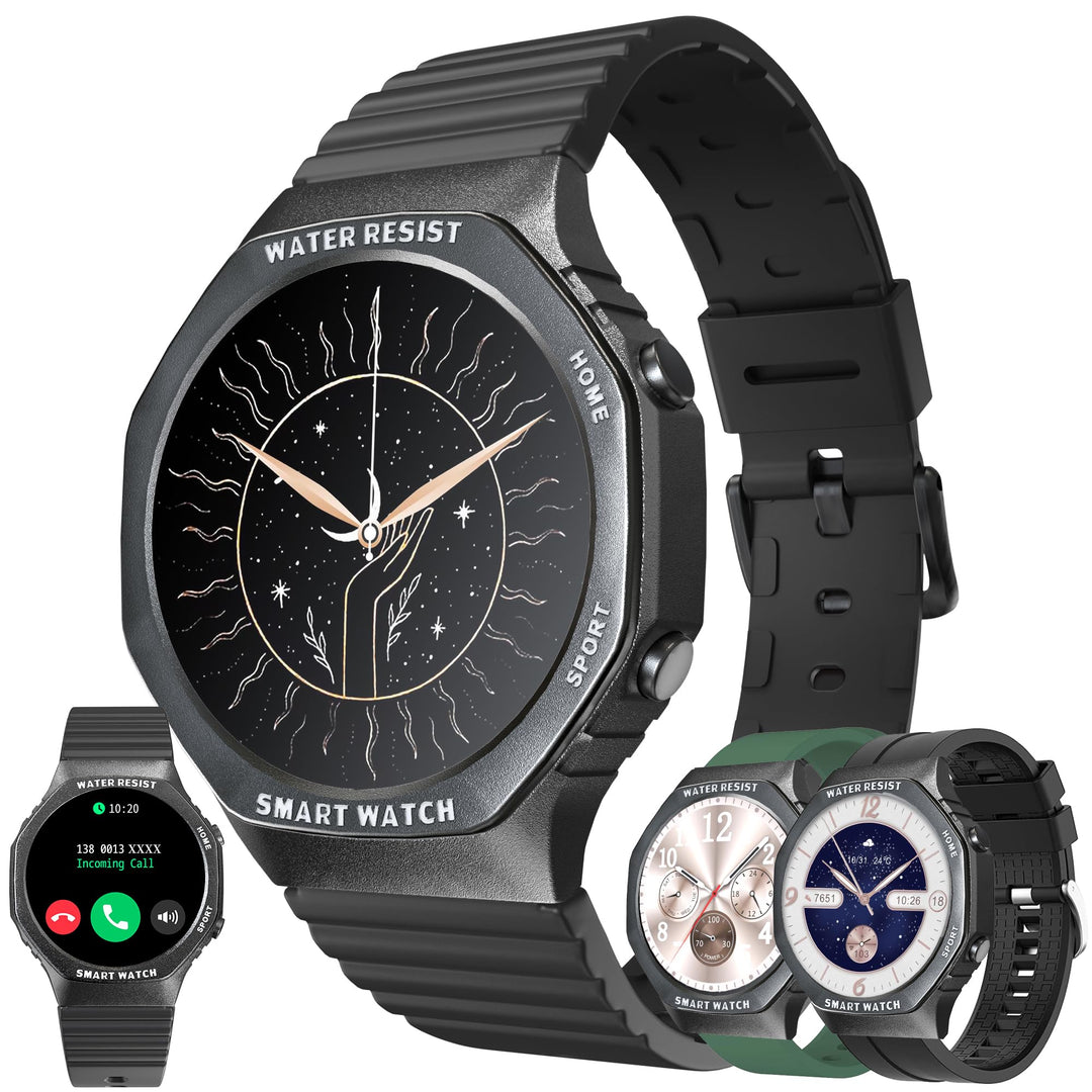 Smartwatch Damen mit Telefonfunktion 1,32" Voll Touchscreen Uhren Fitness Tracker 123 Sportmodi Akti