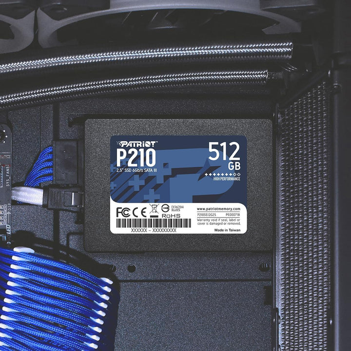 Patriot P210 Interne Solid State Drive 512GB SSD SATA 3 2,5 Zoll, 512GB