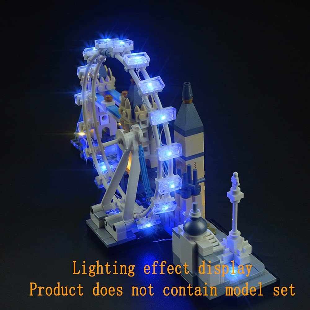 GEAMENT Verbesserte Version Licht-Set für Architecture London Skyline Collection Kompatibel mit Lego