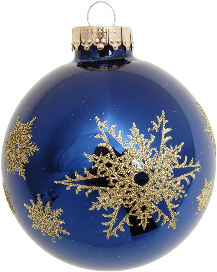 Krebs Glas Lauscha - Weihnachtsdekoration/Christbaumschmuck aus Glas - Weihnachtskugeln - Motiv: Bla