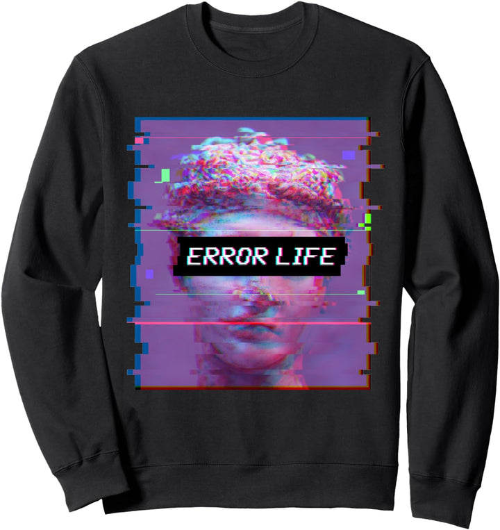 Vaporwave David Statue Aesthetic Art Error Life Michelangelo Sweatshirt