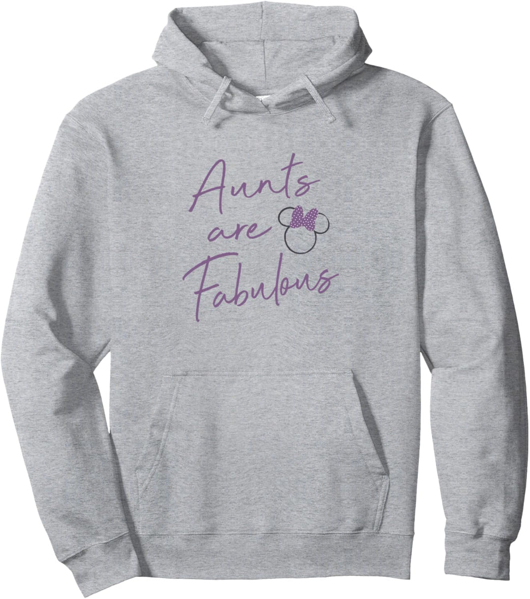 Disney Minnie Mouse Aunts Are Fabulous Purple Text Pullover Hoodie
